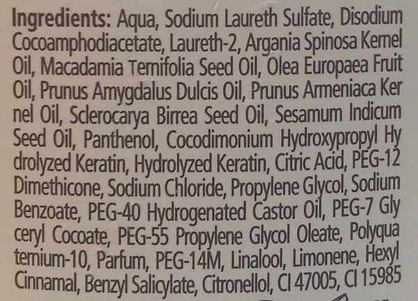 gliss shampoo ingredient